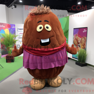 Maroon Potato maskot drakt...