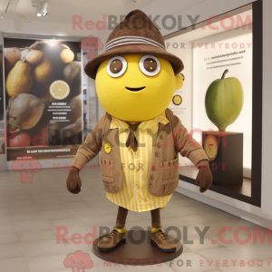 Brown Lemon mascottekostuum...