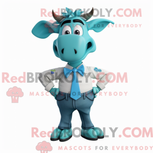 Cyan Zebu Maskottchen...