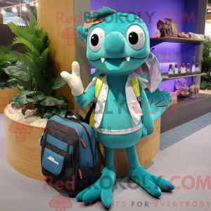 Teal Barracuda Maskottchen...