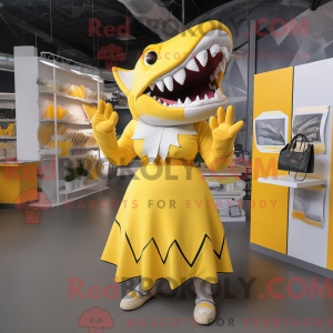Gul Megalodon maskot...