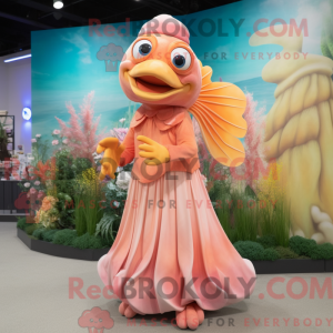Peach Betta Fish mascot...