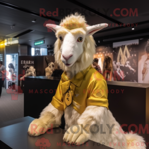 Gold Angora Goat maskot...