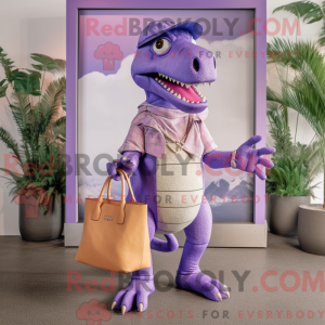 Lavendel Allosaurus maskot...