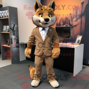 Brun Lynx-maskotdraktfigur...