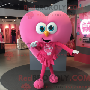 Pink Heart-mascottekostuum...