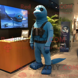 Maskotka Cyan Navy Seal w...