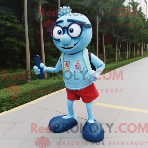 Cyan Unicyclist maskot...