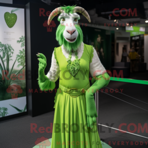 Lime Green Goat maskot...