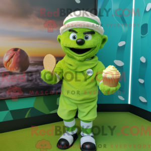 Lime Green Cupcake mascot...