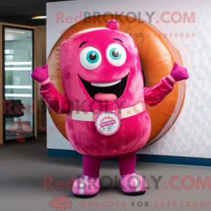 Magenta smultring maskot...