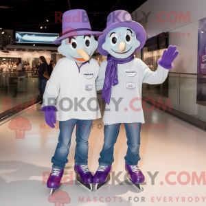 Lavendel paar schaatsen...