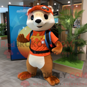 Orange Ilder maskot kostume...