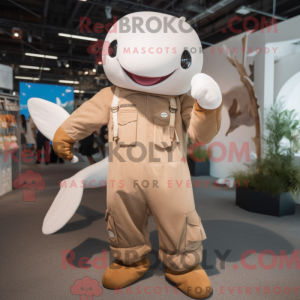 Brun Beluga Whale maskot...