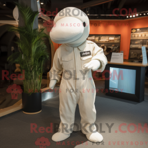 Brun Beluga Whale maskot...