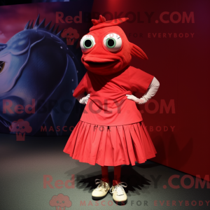 Rode tonijn mascottekostuum...