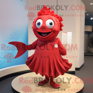 Rode tonijn mascottekostuum...