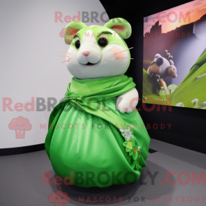 Grön hamstermaskot drakt...