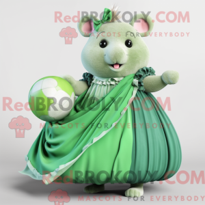 Máscara de hamster verde...