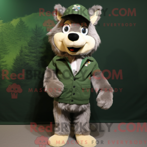 Olive Say Wolf Maskottchen...