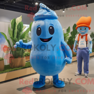 Blue Turnip-mascottekostuum...
