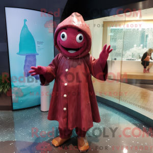 Maroon Mermaid maskot...