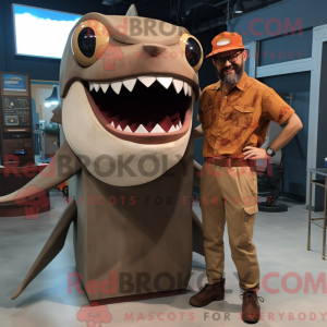 Brun Megalodon maskot...