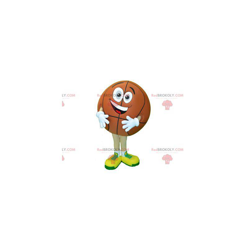 Rundes und lächelndes Basketballmaskottchen - Redbrokoly.com Rundes und lächelndes Basketballmaskottchen - Redbrokoly.com