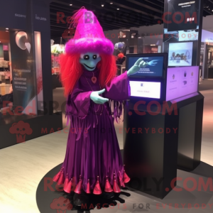 Máscara de Bruxa Magenta...