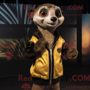 Svart Meerkat-maskotkostyme...
