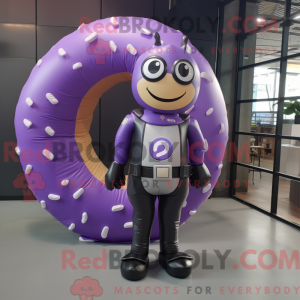 Paars Donut mascottekostuum...