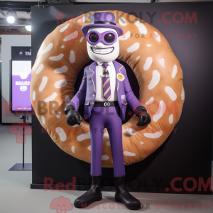 Purple Donut mascot costume...
