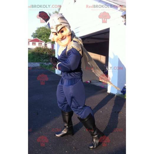 Ridder superheld mascotte met een helm - Redbrokoly.com