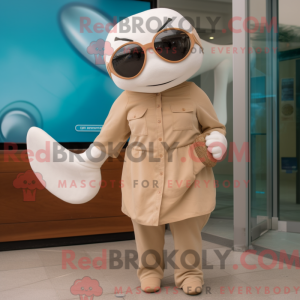 Brown Beluga Whale mascot...