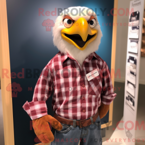 Maroon Bald Eagle maskot...