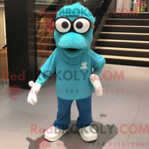 Turquoise Aglet mascot...