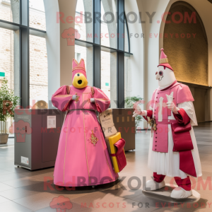 Roze mascottekostuum van de...