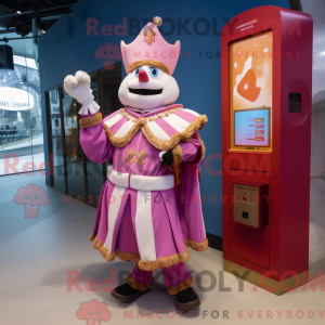 Roze mascottekostuum van de...