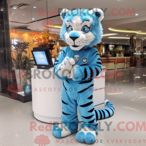 Máscara Sky Blue Tiger com...