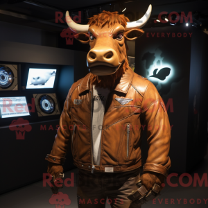 Brown Cow maskot draktfigur...