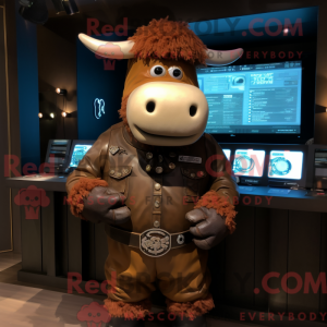 Brown Cow maskot draktfigur...