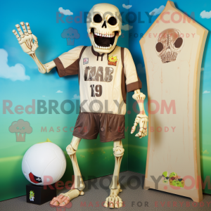 Tan Undead mascottekostuum...