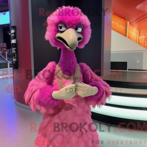 Disfraz de mascota Emu rosa...