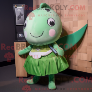 Fantasia de mascote Narval Verde com saia e carteiras - Mascotes narval - REBROKO_225521 - RedBrokoly.com