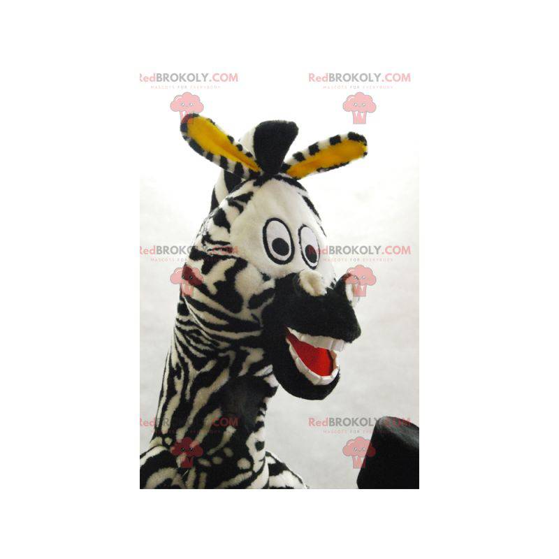 Marty mascot famous zebra from Madagascar cartoon -