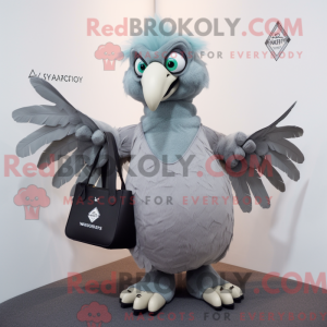 Grå Harpy maskot kostyme...