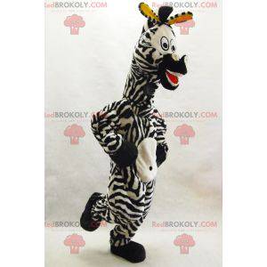 Marty mascot famous zebra from Madagascar cartoon -