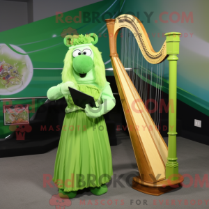 Limegrønn Celtic Harpe...