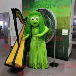 Lime Green Celtic Harp...