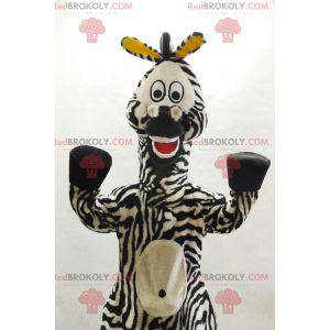 Marty mascot famous zebra from Madagascar cartoon -